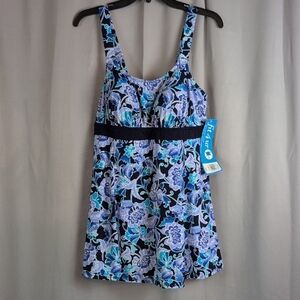 Blue Floral Women's One Piece Swimsuit New